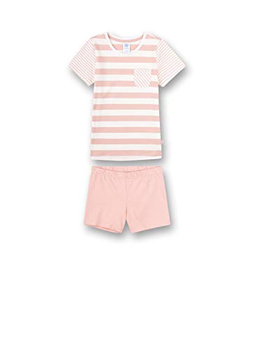Sanetta Mädchen Schlafanzug kurz rosa Pyjamaset, Silver pink, 128 von Sanetta