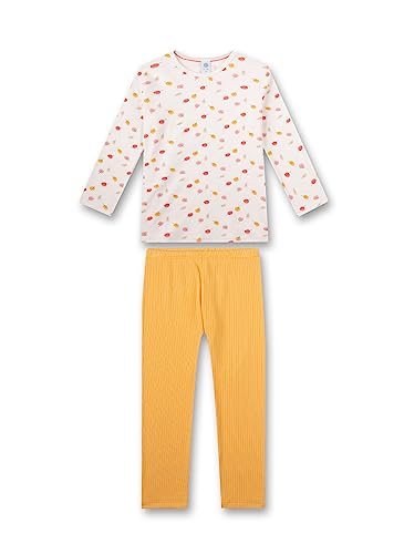 Sanetta Mädchen-Schlafanzug lang Beige | Bequemer Schlafanzug für Mädchen lang. | Pyjamaset Größe 104 von Sanetta