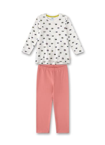 Sanetta Mädchen-Schlafanzug Beige | Hochwertiger und bequemer Schlafanzug aus Bio-Baumwolle für Mädchen. Langarm Schlafanzug mit Blümchen-Allover | Pyjamaset für Mädchen von Sanetta