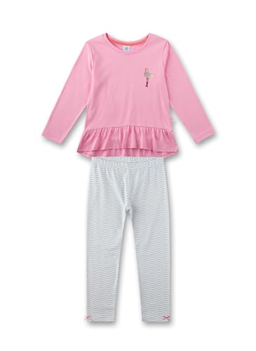 Sanetta Mädchen-Schlafanzug lang Rosa | Hochwertiger und bequemer Schlafanzug aus Bio-Baumwolle für Mädchen. Pyjamaset für Mädchen 092 von Sanetta