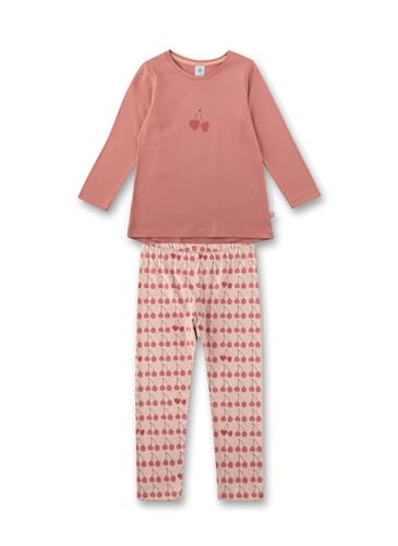 Sanetta Mädchen-Schlafanzug lang Rosa | Hochwertiger und bequemer Schlafanzug aus Bio-Baumwolle für Mädchen. Pyjamaset für Mädchen 104 von Sanetta