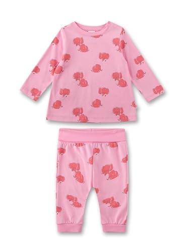 Sanetta Mädchen-Schlafanzug lang Rosa | Nachhaltiger und bequemer Schlafanzug aus Bio-Baumwolle für Mädchen. Baby Schlafanzug 080 von Sanetta