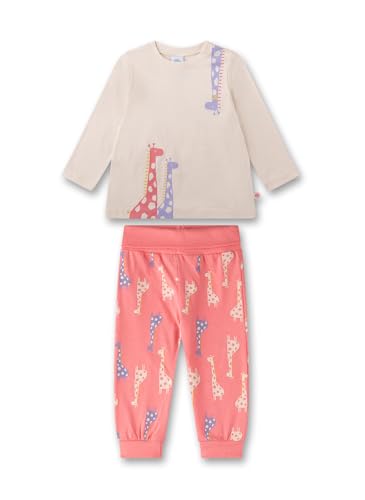 Sanetta Mädchen-Schlafanzug lang beige | Nachhaltiger und bequemer Schlafanzug aus Bio-Baumwolle für Mädchen. Baby Schlafanzug 086 von Sanetta