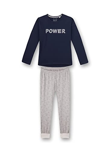 Sanetta Mädchen Schlafanzug lang blau Pyjamaset, Nordic Blue, 128 von Sanetta