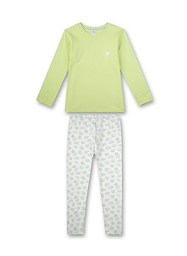 Sanetta Mädchen-Schlafanzug lang grün Birne | Bequemer Schlafanzug für Mädchen lang. | Pyjamaset Größe 164 von Sanetta