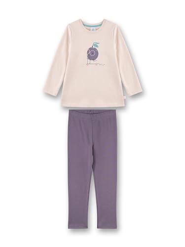 Sanetta Mädchen-Schlafanzug lang lila Pflaume | Hochwertiger und bequemer Schlafanzug aus Baumwolle für Mädchen. von Sanetta