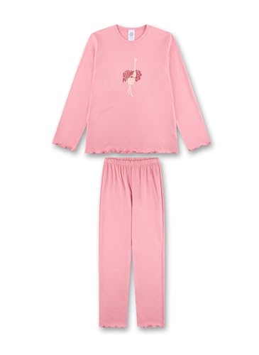 Sanetta Mädchen-Schlafanzug lang rosa | Hochwertiger und bequemer Schlafanzug aus Baumwoll-Modal-Mix für Mädchen. Pyjamaset für Mädchen 128 von Sanetta