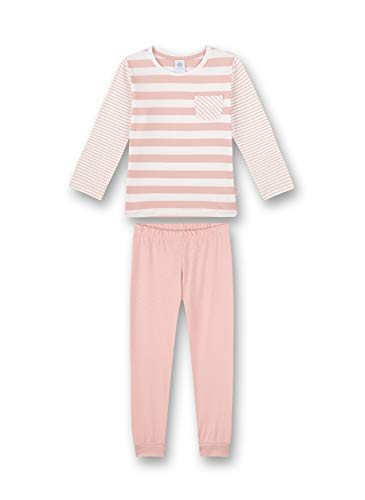 Sanetta Mädchen Schlafanzug Lang Rosa Pyjamaset, Silver Pink, 98 EU von Sanetta