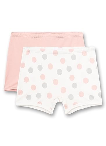 Sanetta Mädchen-Shorts (Doppelpack) Dots-Allover und Rosa | Hochwertige und nachhaltige Unterhose für Mädchen aus Baumwolle. Inhalt: 2er Set Unterwäsche für Mädchen 092 von Sanetta