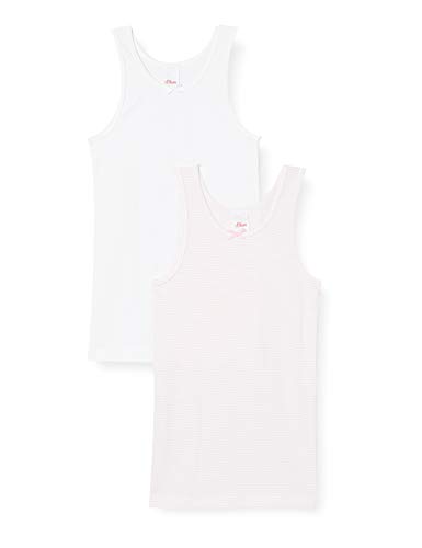 Sanetta Mädchen Singlet i dobbeltpakke Unterhemd, Rosa (Lolly 3053), 116 EU von s.Oliver