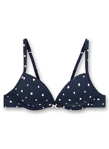 Sanetta Mädchen-Soft Cup Bra Dunkelblau Dots | Bequemer und angenehmer BH ohne Bügel für Mädchen aus einem Baumwoll-Mix. Unterwäsche für Mädchen 65A von Sanetta