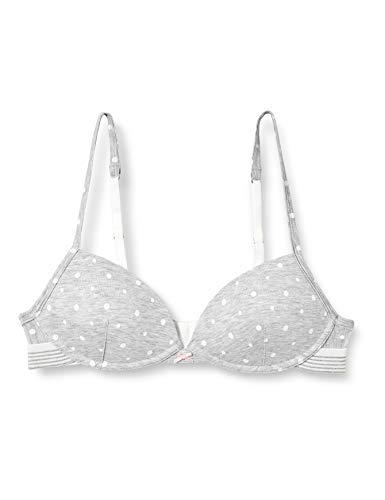 Sanetta Mädchen Soft Cup grau Geformter BH, hellgrau Melange, 65A von Sanetta