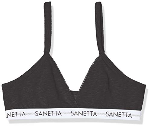 Sanetta Mädchen Sport-BH, Schwarz (schwarz 10015), (Herstellergröße:152) von Sanetta