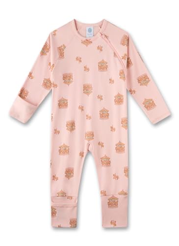 Sanetta Baby-Strampler rosa Karussel | Praktischer und bequemer Strampler aus Bio-Baumwolle für Mädchen. Baby Overall von Sanetta