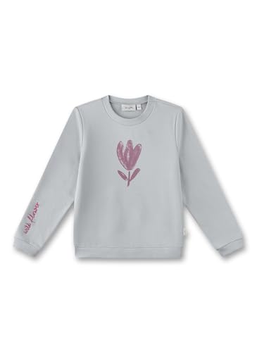 Sanetta Mädchen-Sweatshirt Beige | Hochwertiges und gemütliches Sweatshirt aus Bio-Baumwolle Mädchen. Sweatshirt mit Tulpen-Motiv | Kinder Bekleidung von Sanetta