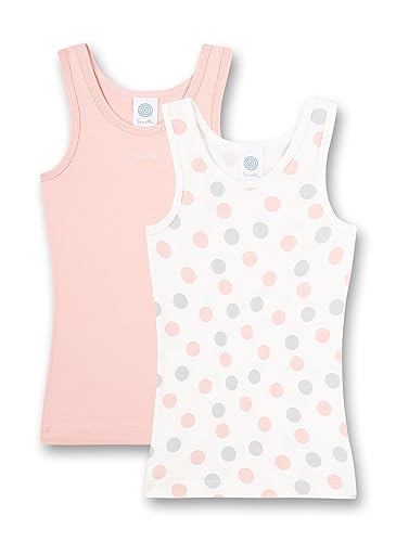 Sanetta Mädchen Onderhemd in dubbele verpakking beige Unterhemd im Doppelpack, White Pebble, 104 EU von Sanetta