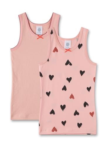 Sanetta Mädchen-Unterhemd (Doppelpack) Rosa | Hochwertiges und nachhaltiges Unterhemd für Mädchen aus Bio-Baumwolle. Inhalt: 2er Set Unterwäsche für Mädchen 104 von Sanetta