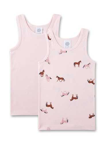 Sanetta Mädchen-Unterhemd (Doppelpack) rosa | Hochwertiges und nachhaltiges Unterhemd für Mädchen aus Baumwoll-Mix. Inhalt: 2er Set Unterwäsche für Mädchen 140 von Sanetta