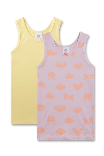 Sanetta Mädchen-Unterhemd (Doppelpack) rosa | Hochwertiges und nachhaltiges Unterhemd für Mädchen aus Bio-Baumwoll-Mix. Inhalt: 2er Set Unterwäsche für Mädchen 104 von Sanetta
