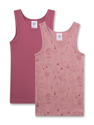 Sanetta Mädchen-Unterhemd (Doppelpack) rosa Mäuse | Hochwertiges und nachhaltiges Unterhemd für Mädchen aus Bio-Baumwolle. von Sanetta