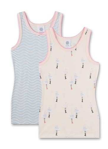 Sanetta Mädchen-Unterhemd (Doppelpack) Rosa | Hochwertiges und nachhaltiges Unterhemd für Mädchen aus Bio-Baumwolle. Inhalt: 2er Set Unterwäsche für Mädchen von Sanetta