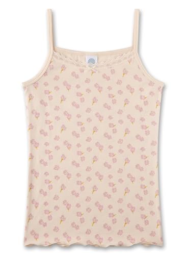 Sanetta Mädchen-Unterhemd geblümt | Hochwertiges und nachhaltiges Unterhemd für Mädchen aus Baumwoll-Modal-Mix. Unterwäsche für Mädchen von Sanetta