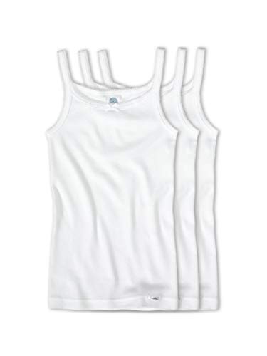 Sanetta Mädchen Unterhemd im 3er Pack 303500 Weiss Größe 176 von Sanetta