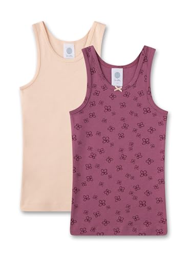 Sanetta Mädchen-Unterhemden (Doppelpack) Lila | Hochwertiges und nachhaltiges Unterhemd für Mädchen aus Bio-Baumwolle. Inhalt: 2er Set Unterwäsche für Mädchen 104 von Sanetta