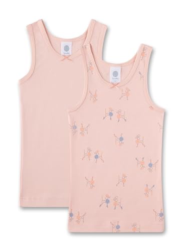 Sanetta Mädchen-Unterhemden (Doppelpack) Rosa | Hochwertiges und nachhaltiges Unterhemd für Mädchen aus Bio-Baumwolle. Inhalt: 2er Set Unterwäsche für Mädchen 080 von Sanetta