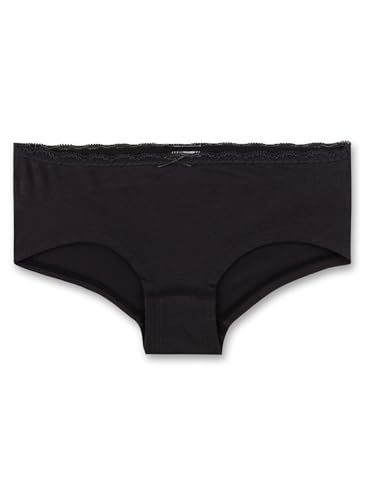 Sanetta Mädchen-Cutbrief Schwarz | Hochwertige und nachhaltige Unterhose für Mädchen aus Baumwoll-Mix. Unterwäsche für Mädchen von Sanetta