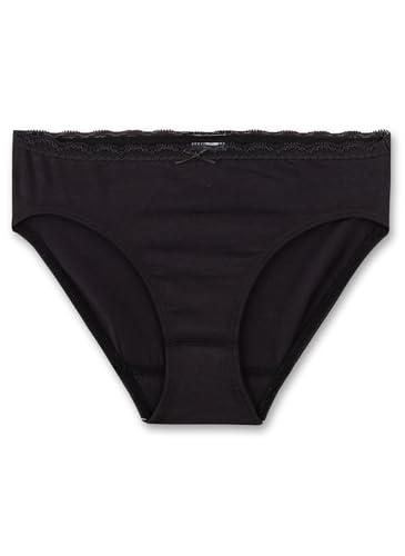 Sanetta Mädchen-Rioslip Schwarz | Hochwertige und nachhaltige Unterhose für Mädchen aus Baumwoll-Mix. Unterwäsche für Mädchen von Sanetta