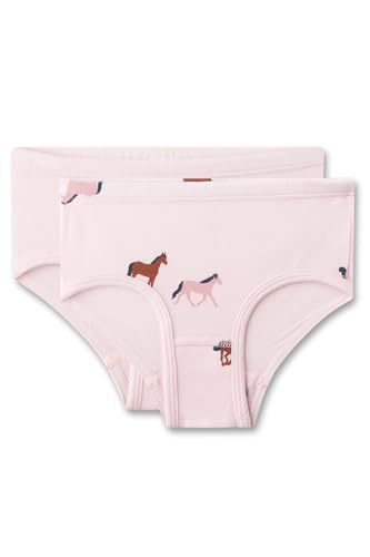 Sanetta Mädchen-Slips (Doppelpack) rosa | Hochwertige und nachhaltige Unterhose für Mädchen aus Baumwoll-Mix. Inhalt: 2er Set Unterwäsche für Mädchen 140 von Sanetta