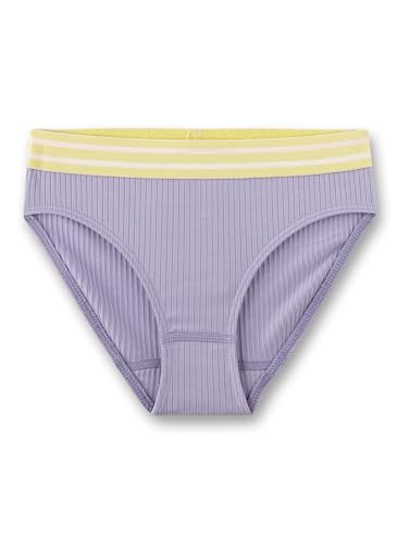 Sanetta Mädchen-Unterhose Violett| Hochwertige und nachhaltige Unterhose für Mädchen aus Viskose-Baumwoll-Mix. Slip mit Webbund aus Rippe | Unterwäsche für Mädchen von Sanetta