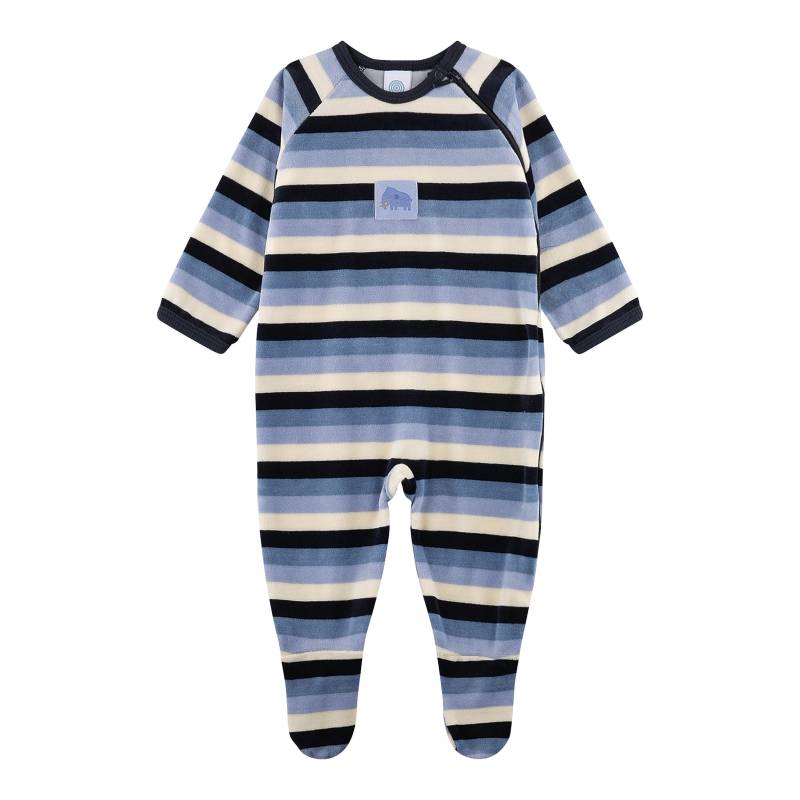 Sanetta Nicki-Schlafoverall mit Fuß Ringel von Sanetta