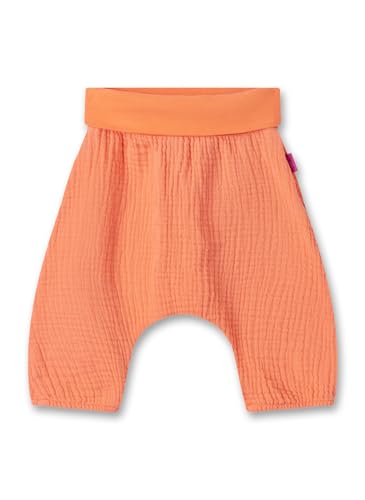 Sanetta Pure Mädchen-Hose aus Musselin Orange | Praktische und Bequeme Musselinhose aus Bio-Baumwolle für Mädchen. Baby Bekleidung von Sanetta