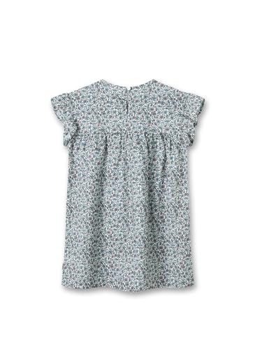Sanetta Pure Mädchen-Kleid Kurzarm blau Blumen | Hochwertiges und gemütliches Kleid aus Bio-Baumwolle für Mädchen. Baby & Kinder Bekleidung von Sanetta
