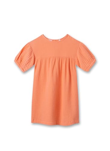 Sanetta Pure Mädchen-Kleid aus Musselin Orange | Hochwertiges und gemütliches Kleid aus Bio-Baumwolle für Mädchen. Baby & Kinder Bekleidung 128 von Sanetta