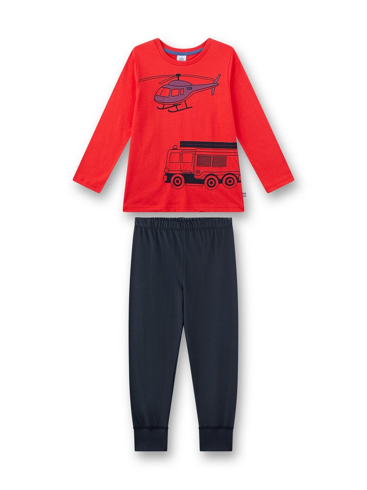 Sanetta Schlafanzug Hubschrauber mit Feuerwehr von Sanetta