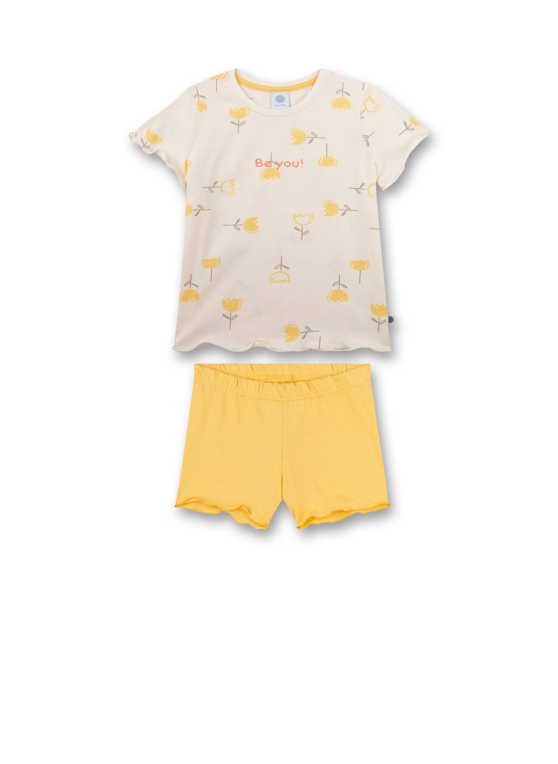 Sanetta - Schlafanzug kurz creme - Gr. - 104 von Sanetta