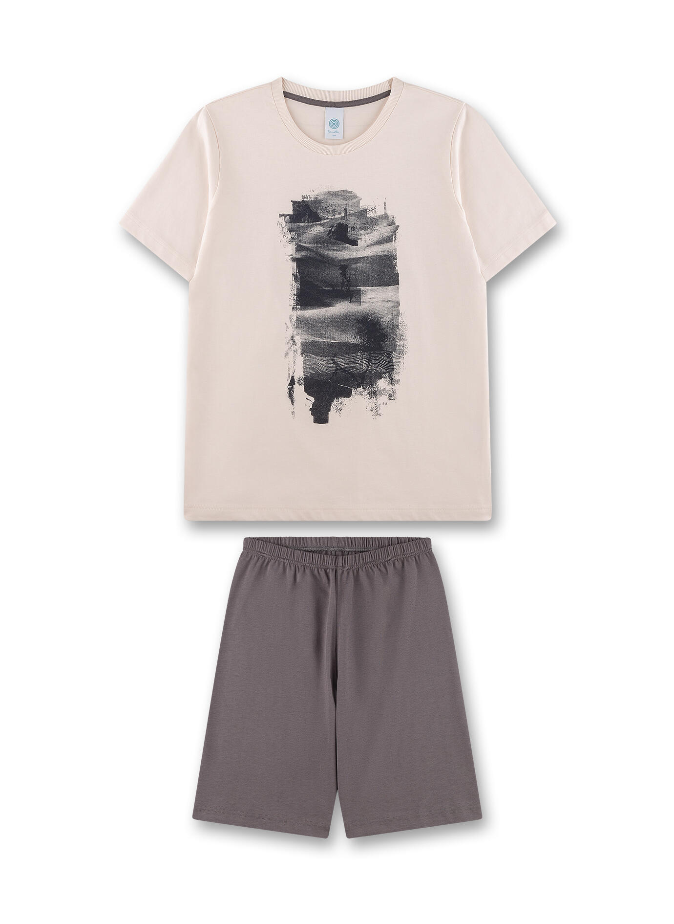 Sanetta - Schlafanzug kurz light beige - Gr. - 140 von Sanetta