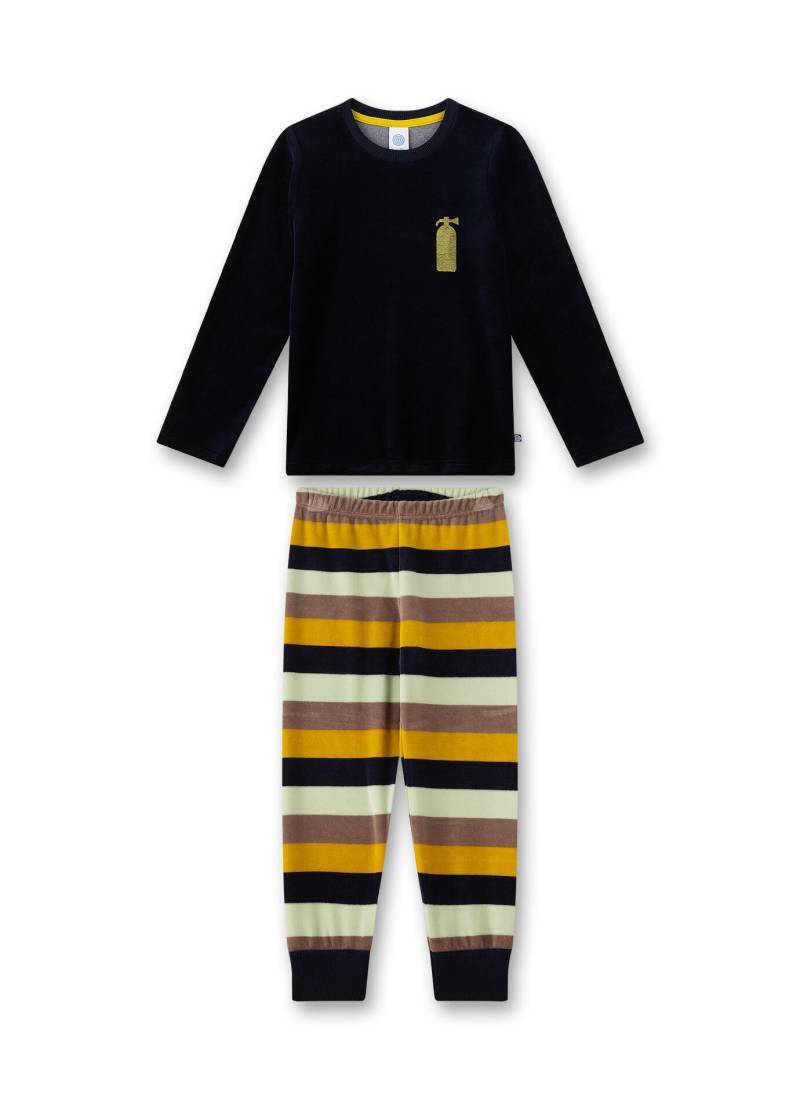 Sanetta - Schlafanzug lang blue space - Gr. - 098 von Sanetta