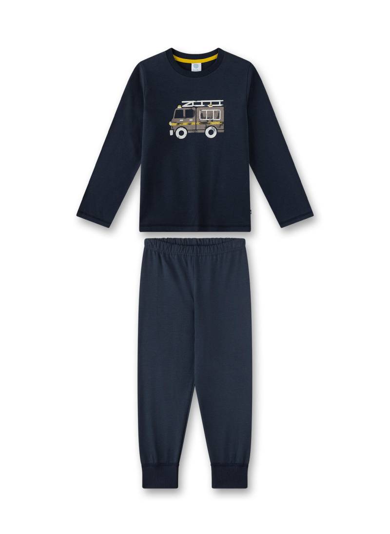 Sanetta - Schlafanzug lang blue space - Gr. - 128 von Sanetta