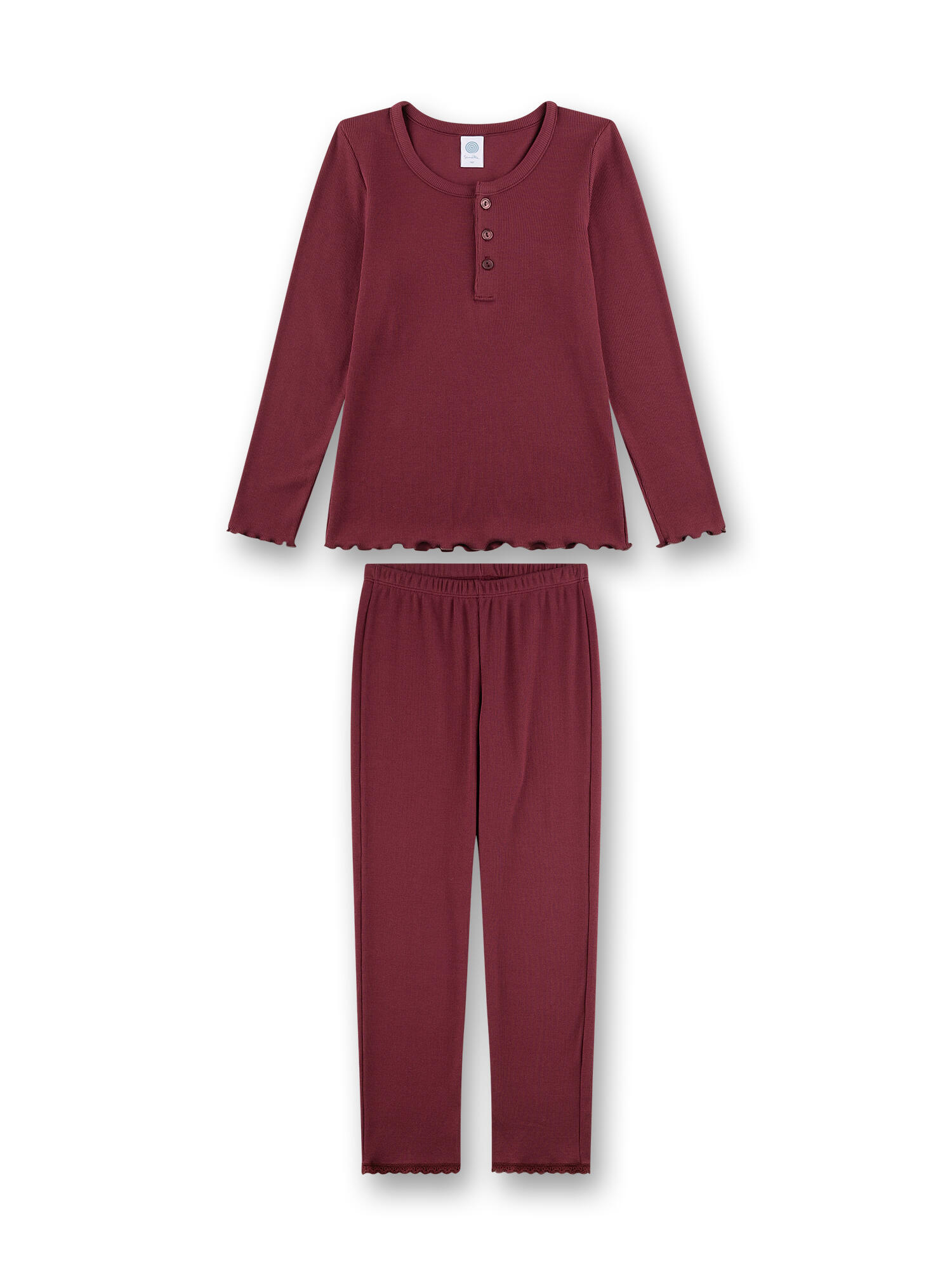 Sanetta - Schlafanzug lang burgundy - Gr. - 140 von Sanetta