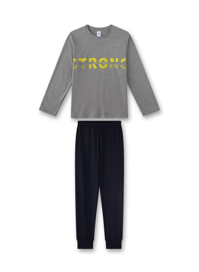 Sanetta - Schlafanzug lang elite grey mel. - Gr. - 140 von Sanetta