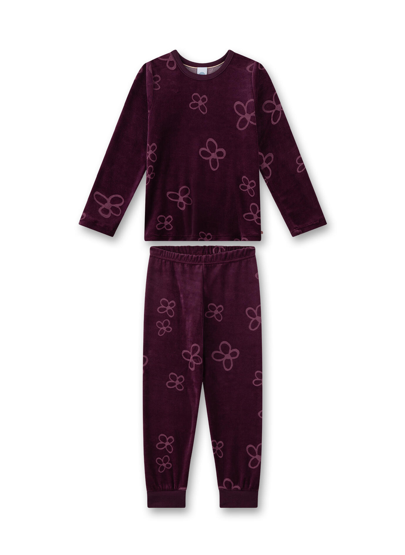 Sanetta - Schlafanzug lang grape wine - Gr. - 104 von Sanetta