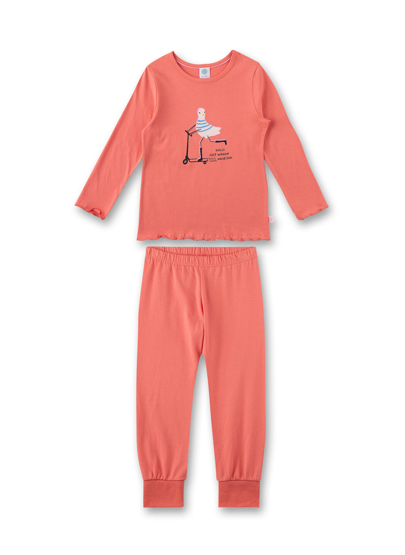 Sanetta - Schlafanzug lang melon - Gr. - 116 von Sanetta