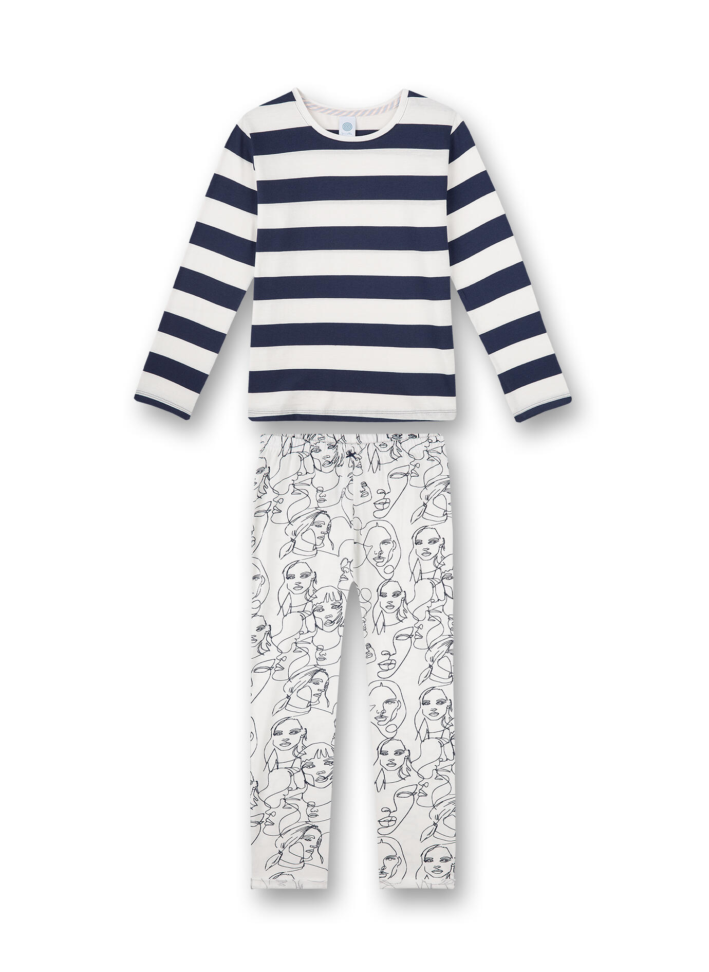 Sanetta - Schlafanzug lang nordic blue - Gr. - 128 von Sanetta