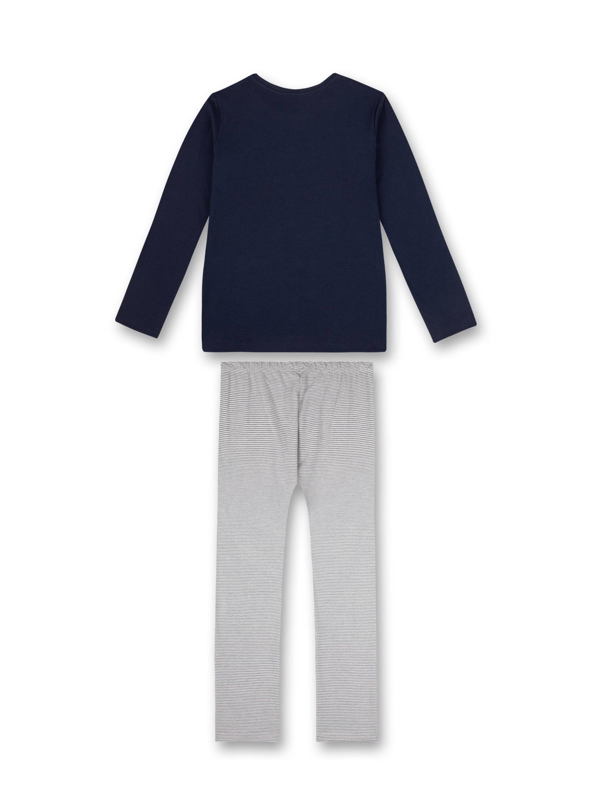 Sanetta - Schlafanzug lang nordic blue - Gr. - 140 von Sanetta