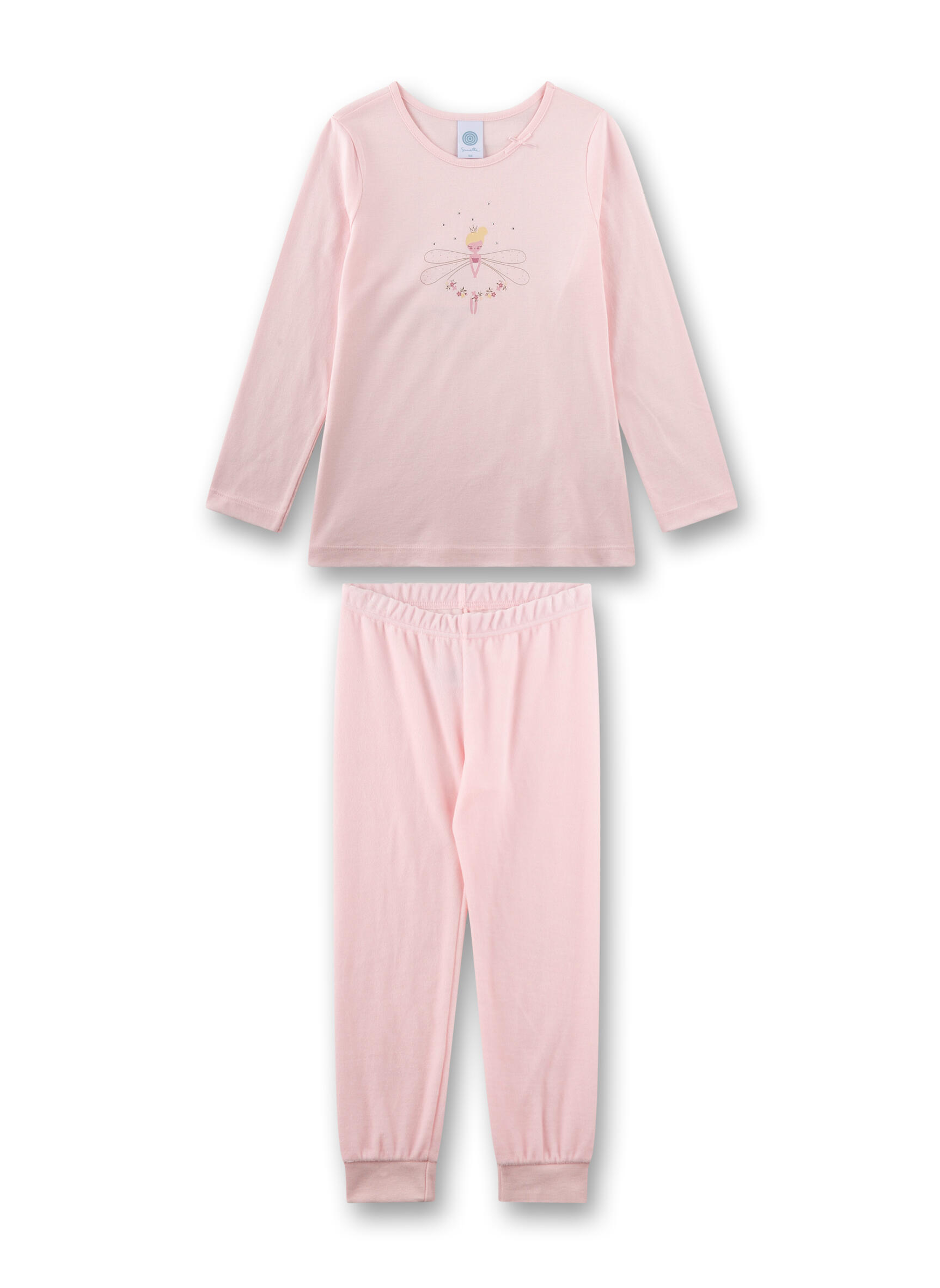 Sanetta - Schlafanzug lang shadow rose - Gr. - 128 von Sanetta