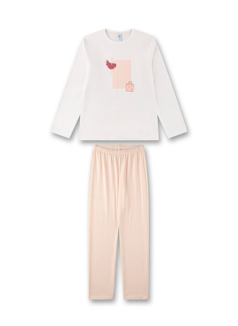 Sanetta - Schlafanzug lang white pebble - Gr. - 164 von Sanetta